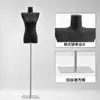 Maniquí de media figura para mujer, modelo de hombro plano negro, accesorios, tienda de ropa, maniquí de mesa, hombro de ángulo recto, expositor de ventana, cuerpo completo