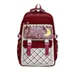 Nova Mochila Escolar para Meninas 2026, Estilo Mori-kei, Estilo Ins, Fresca e Simples, Aluna do Ensino Fundamental, Cor Sólida, Minimalista, Multicamadas, Compartimento para Notebook, Mochila de Costas Duplas 1
