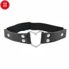 Cuero PU Ecológico Punk Harajuku Corazón Doble Capa Tachonado Pierna Ligero de Muslo Estilo Callejero Sexy Moderno Joyería Tobillera