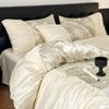 Juego de cuatro piezas de Tencel lavado estilo retro romántico francés, lujo ligero, verano, juego de cama fresco de seda de hielo lavada