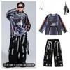 Trajes de Baile Callejero de Hip-Hop para Niños Ropa Holgada para Niños Pantalones de Graffiti Geniales para Niñas Hip-Hop Performance