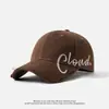 Gorra de béisbol negra de ala dura para mujer, sombrero de verano con estampado de letras para circunferencia de cabeza grande, estilo coreano para proteger del sol, diseño bordado moderno para hombre