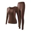 Ropa interior Tingmei Camelia Otoño/Invierno con Ácido Hialurónico para Realzar la Piel para Mujer, Sin Costuras, Cálida, Adelgazante y Favorecedora de la Figura, Capa Base