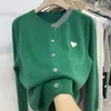 Nuevo Cárdigan de Punto Suave Estilo Coreano para Primavera y Otoño para Mujer, Camisa Base de Manga Larga Patchwork, Suéter Abrigo Holgado con Estilo
