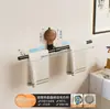Estante para Toallas con Ventosa sin Taladro, Estante de Almacenamiento de Barra Única, Organizador de Pared para Lavabo y Grifo