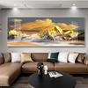 Pintura decorativa de lujo y luz para sala de estar, moderna y sencilla, para sofá, fondo de pared, nuevo estilo chino, con respaldo de porcelana de cristal horizontal.