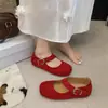Zapatos Mary Jane para mujer 2026 punta cuadrada francés simple tacón oculto nicho nuevo de una correa retro boca poco profunda zapatos de vestir no