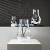 Mesa de Centro Simples de Vidro para Sala de Estar Arranjo de Flores Ornamento Modelo Quarto Restaurante Bar Tampo de Mesa Vaso de Flores Secas Decoração Suave
