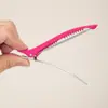 Paja de Trigo Platino Herramientas de Salón Pinzas para Peluquería Pinzas de Pato para Planchar y Teñir el Cabello Pinzas que No Dejan Marca Flequillo Recto Peinado del Cabello