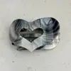 Pinza para el pelo con diseño de tinta vintage en forma de corazón, estilo nuevo, pinza de tiburón para mujer, accesorio para el pelo versátil personalizado, pasador, pinza para el pelo