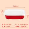Caja de Almuerzo Desechable Rectangular de Grado Alimenticio Caja de Almuerzo Imprimible Caja de Almuerzo para Calentar en Microondas Caja de Empaque Comercial Engrosada