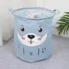 Cesta para Ropa Sucia, Cubo Redondo Grande Plegable de Algodón y Lino, Cesta de Almacenamiento Doméstica Impermeable, Canasta de Tela para Almacenamiento de Ropa Sucia
