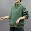 Jaqueta cardigan de fleece grossa dupla face com forro de fleece estilo coreano para mulheres, solta e quente, com gola alta e design color-blocking