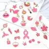 Série Rosa Vermelho Misto Acessórios de Joias com Esmalte em Liga para Pulseira DIY Colar Corrente de Celular Pingente de Chaveiro