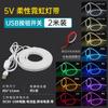 Fita de LED 5V Baixa Tensão Super Brilhante Modelo a Pilha Sem Fio USB Flexível Neon Silicone Atmosfera Tira de Luz Suave