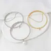 Accesorios para Pulseras de Perlas DIY Chapado Galvánico de Oro Real de 18K Pulsera de Retención de Color Fuerte Joyería de Pulsera de Lujo Ligero de Gama Alta Europea y Americana para Mujeres