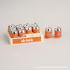 Mini Congelador de Doble Puerta Refrigerador Artificial Casa de Muñecas Cocina Miniatura Pequeños Electrodomésticos Casa de Juegos Juguete para Niños Modelo