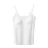 Camisola de Seda Yu Yue Una Pieza Artesanía Sin Costuras Sujetador de Copa Gota de Agua con Tirantes Elásticos Finos Camisola de Seda