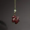 Buena Suerte en el Año del Caballo, Regalo del Caballo del Zodiaco, Caballo Tang Chino de Moda Atrae la Fortuna Juguete de Té, Adorno de Escritorio, Colgante del Año del Caballo, Adorno para Árbol de Navidad