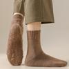 Calcetines de Peluche para Hombre, Forrados de Felpa para Invierno, Espesos, Calcetines Cálidos de Media Pantorrilla, Calcetines Gruesos Cepillados, Calcetines Largos para Hombre de Otoño e Invierno, Transfronterizos