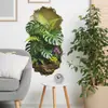Fun-g47 Planta Verde Tortuga Hoja Personalizada Adhesiva a la Pared Baño Inodoro Hogar Embellecimiento Decorativo Pegatina de Pared Autoadhesiva