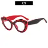 Moda Europea y Americana Nuevas Gafas de Sol Ojo de Gato, Elegantes y Versátiles de Moda Exageradas para Mujer, Protección UV, Gafas Estilo Ins