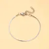 Pulsera de Acero Inoxidable para Mujer Venta Caliente Transfronteriza No se Desvanece Versátil Pulsera Lisa Joyería Borla para Viajes Diarios Pulsera de Acero de Titanio Venta al por Mayor