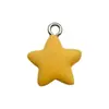 Pegamento Cremoso de Resina Simulación Lindo Dibujo Animado Estrella de Cinco Puntas Color Caramelo Colgante Accesorio para Llavero DIY