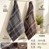Toalha Quadrada Marca Ouro, 100% Algodão, Artigo Doméstico Classe A, Produto Popular Transfronteiriço, Toalha de Mão de Gaze Tingida na Massa, 100% Algodão, Absorvente para Uso Doméstico