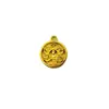 Accesorios DIY Chapados en Oro que Conservan el Color Seis Palabras Mantra Cuentas Espaciadoras de Agujero Grande Cuentas Barril Colgante Pulsera Tejida a Mano Collar