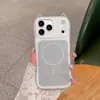 Adecuado para funda de teléfono iPhone 17 PRO MAX, orejas de gato de gelatina con succión magnética, Apple 16 dos en uno anticaídas estilo ins