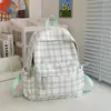 Mochila Mini Dulce Linda de Niña Japonesa para Mujer Estilo Coreano Mochila Fresca a Cuadros Ligera para Viaje Pequeña Bolsa Escolar