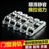 Rodillos para Puertas y Ventanas Corredizas de Aleación de Aluminio, Rodillos de Doble Ranura para Ventanas de Acero Plástico Estilo Antiguo, Tipo Ajustable Universal para Puertas y Ventanas Corredizas