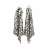 Pendientes de Lentejuelas y Borlas Geométricas Estilo Metal Europeo y Americano de Aguja Plateada, Pendientes Exagerados Únicos Transfronterizos, Accesorios para Orejas de Gama Alta de Nicho para Mujeres