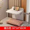 Escritorio de estudio para dormitorio estudiantil, móvil con cajones, mesa de noche simple de madera maciza para oficina y portátil