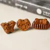 Llave Ruyi de Madera de Durazno Vieja Peine Colgante de Llavero Mariposa Tallado en Madera Tridimensional Accesorio Artesanal Adorno Hecho a Mano para DIY
