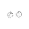 Pendientes de Plata de Ley S925 Hielo Triturado para Mujer Estilo K Simple Cuadrado Elegantes Brillantes de Alta Gama y Versátiles Elegantes