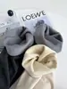Calças de Lã de Seda com Barra Curva Outono/Inverno Nova Moda Versátil Engrossadas Simples Casuais Femininas