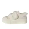 Tenis de Suela Gruesa para Mujer, Nuevo Estilo Otoño e Invierno 2025, Zapatos de Algodón Cálidos Forrados de Felpa, Zapatos Blancos Casuales Deportivos para Mujer que Aumentan la Altura