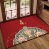 Felpudo de Entrada para Año Nuevo para Uso Doméstico, Año del Dragón, Felpudo Rojo de Alfombra Estilo Chino Nuevo, Felpudo Antideslizante