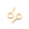 Tornillo de ojo de oveja, garra, cabeza redonda, anillo autorroscante, clavo roscado, gancho pequeño, colgante, bricolaje, joyería hecha a mano, accesorios de metal