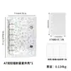 Libro de Almacenamiento de Hojas Sueltas para Uñas Portátil de Moda Tarjeta de Exhibición Transparente de PVC para Colección de Arte de Uñas Planificador Mini de 3 Agujeros con Doble Botón