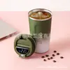 Copo de Café Côncavo-Convexo Popular de Comércio Exterior Transfronteiriço, Copo Térmico a Vácuo de Dupla Camada em Aço Inoxidável, Copo de Água Portátil de Alto Valor para Carro