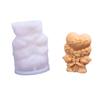 Molde de Silicona para Aromaterapia de Oso en Forma de Corazón para el Día de San Valentín, Molde para Decoración de Pastel de Yeso, Horneado de Resina
