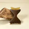 Peine de Masaje Multifuncional de Doble Cabeza con Cuerno de Cabra para Lifting Facial y Gua Sha, Herramienta de Masaje de Meridianos de Mano