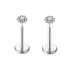 Conjunto de Brincos de Aço Inoxidável Mais Vendido da Amazon, Piercings de Lábio com Zircônia, Brincos de Luxo Leve, Conjunto de Brincos, Venda Direta Atacado de Fábrica