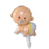 Globo de Película de Aluminio Mini Biberón tamaño pequeño Niño Niña Pie Bebé Luna Llena Un Año Bautizo Fiesta Decoración Globo