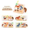 Livro de pano para educação infantil transfronteiriça Floresta marinha inseto animal variedade com papel que amassa cauda de animal tridimensional livro de pano