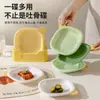 Prato para Ossos Criativo Japonês Estilo Ins Lanche Frutas Secas Frutas Prato de Plástico Doméstico Grau Alimentício Mesa de Jantar Prato para Ossos