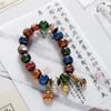 Pulsera Beijing Fragrant Grey Esmalte de Color Método Antiguo Bestia Traga Oro Pulsera Zibo Duobao Cuentas de Buda Coloridas Joyería Cuentas Año de Vida
